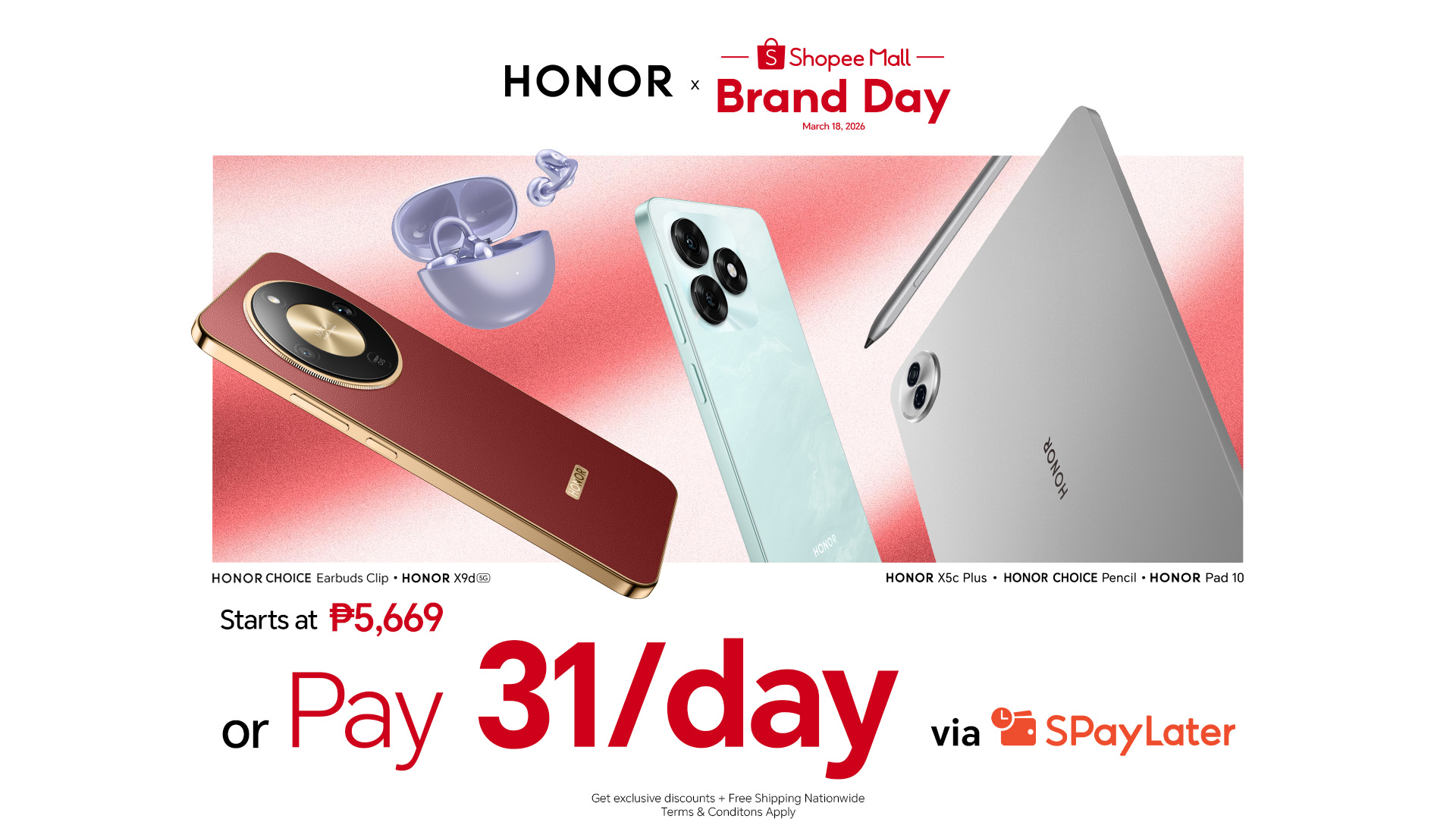 HONOR Shopee Brand Day 2026 PR