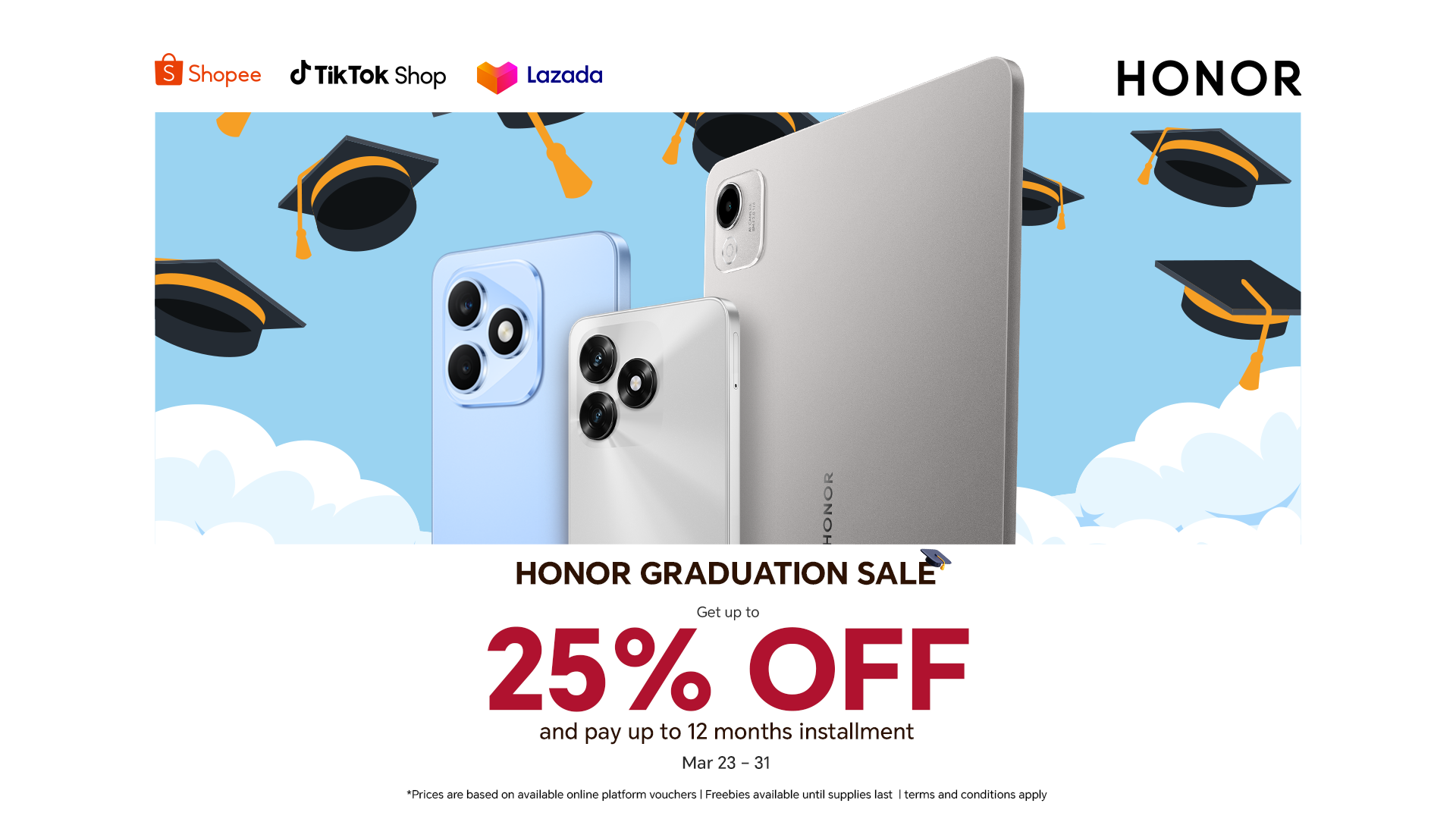 Omnibus March EoM Graduation Sale 2026 - HONOR Philippines