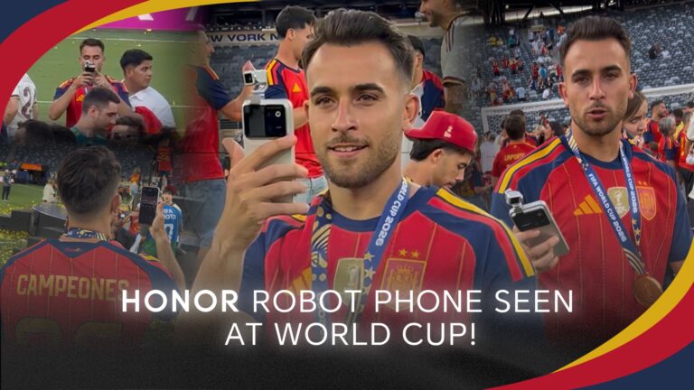 HONOR Robot Phone appears Spain's World Cup Celebration