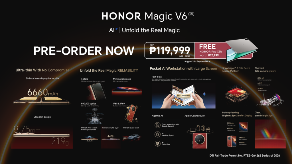 HONOR Magic V6 Official Specs