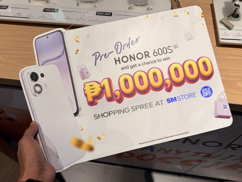 1M Shopping Spree - HONOR 600S Pre-order